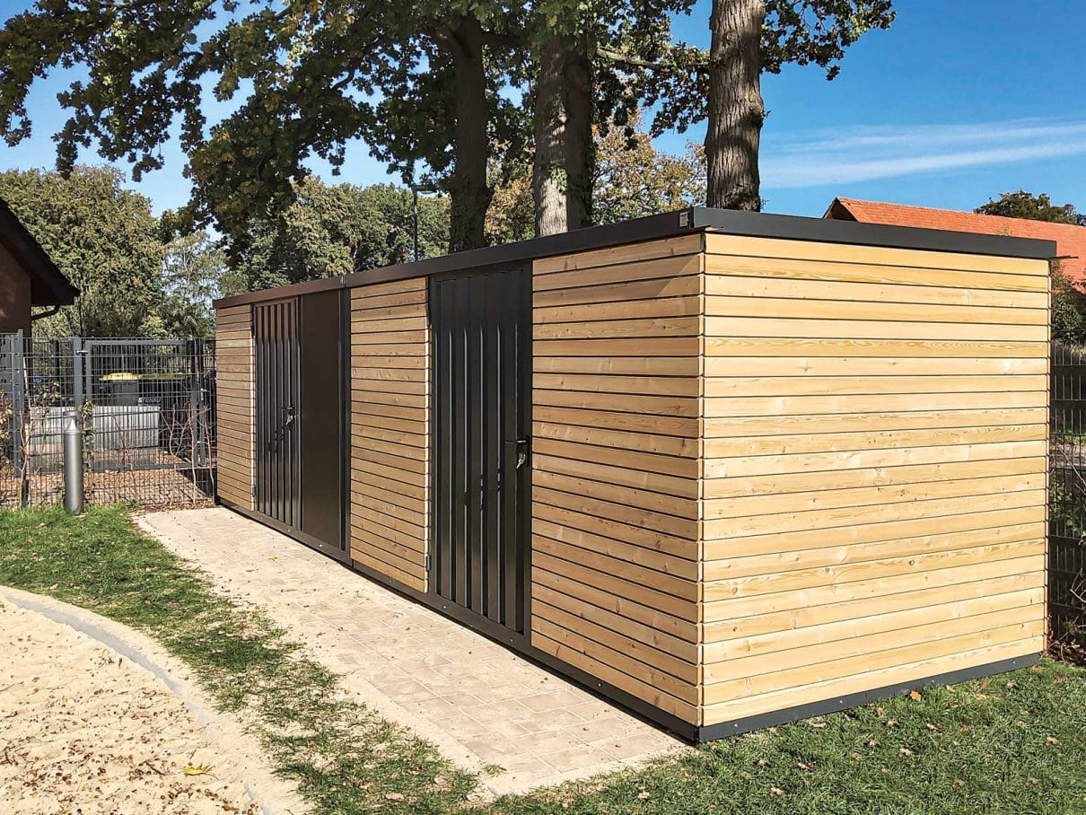 Gardenboxx Doppelanlage mit Holzverkleidung