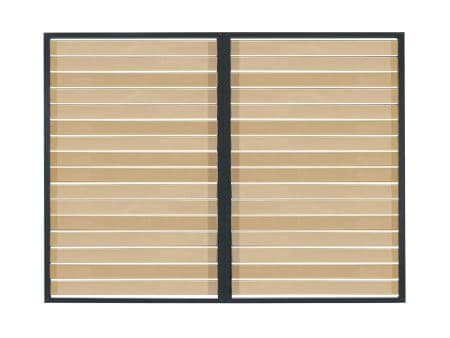 Sichtschutzelement Holz, offene Lattung im Rhombus-Profil, naturbelassen
