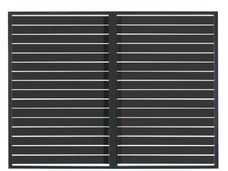 Sichtschutz mit Aluminiumlattung im Rhombus-Profil