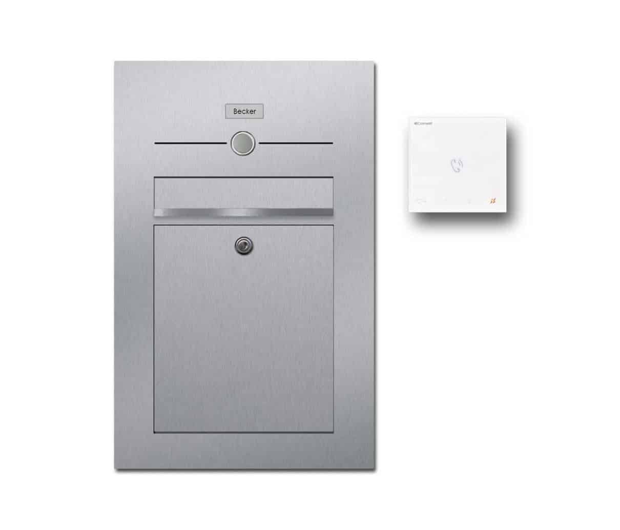 Briefkasten mit Klingel und Sprechanlage für S.1 Vordach von Siebau