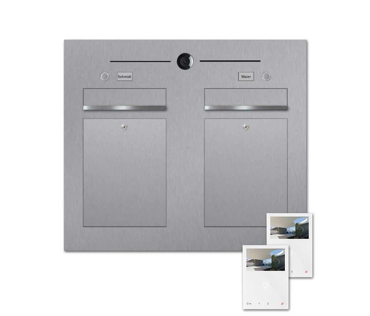 Doppelbriefkasten mit Video für S.1 Vordach von Siebau